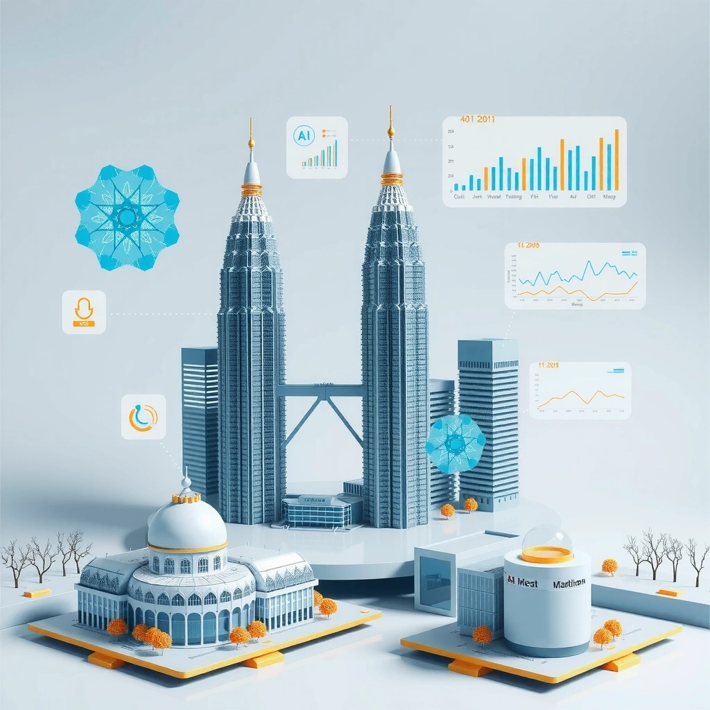 AI technology visualization showing Malaysian digital transformation