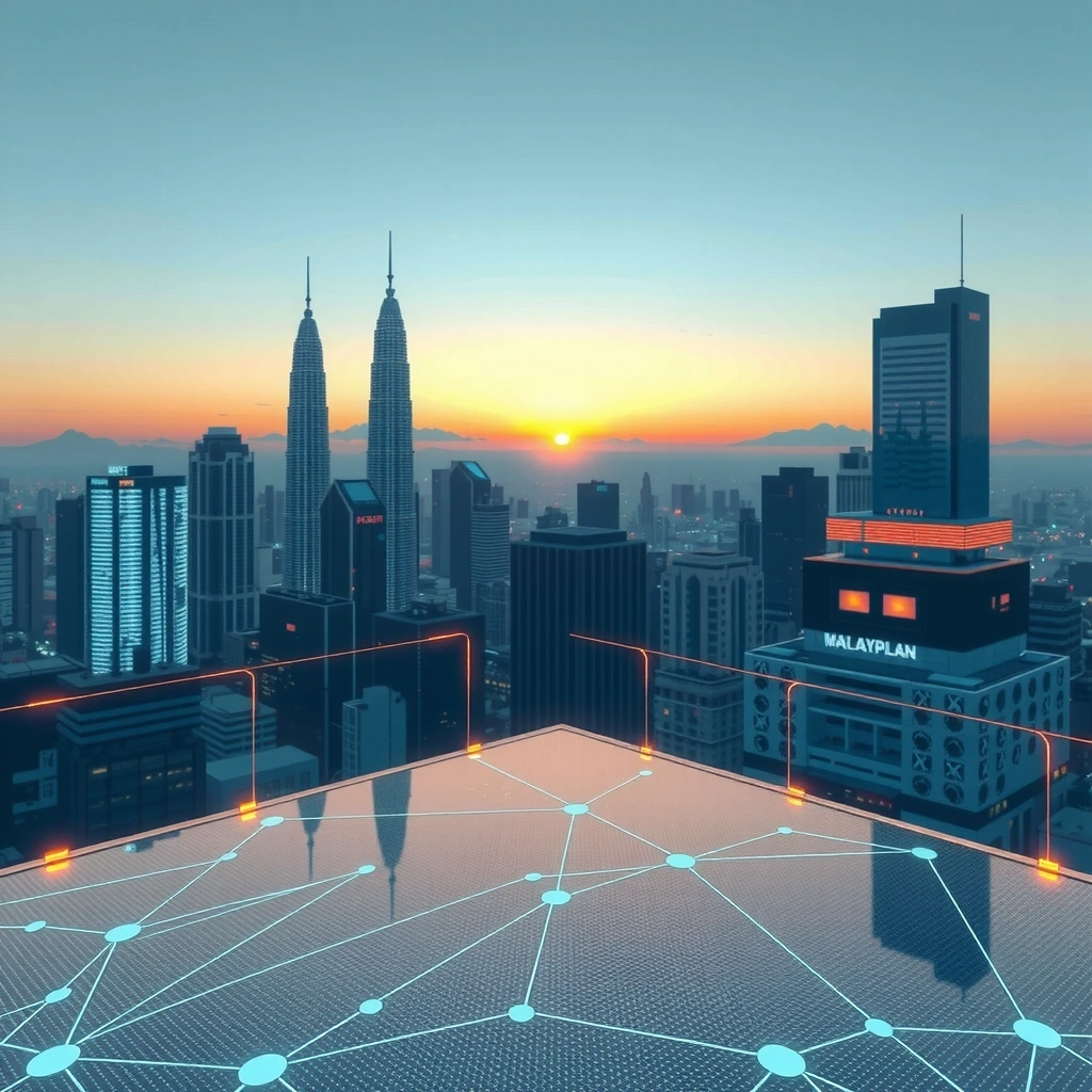 Futuristic AI technology landscape in Malaysia